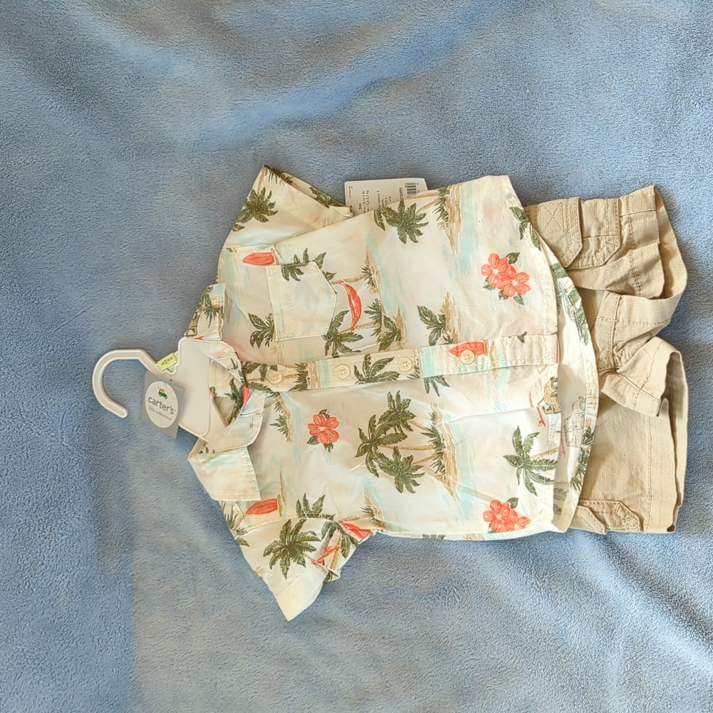 Tropical botton down and Katie shorts